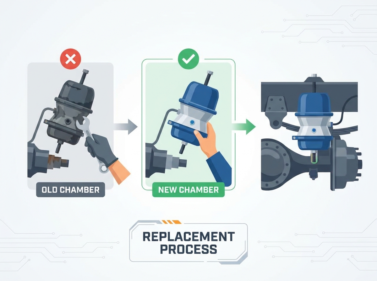 Commercial Vehicle Brake Chamber Replacement and Maintenance